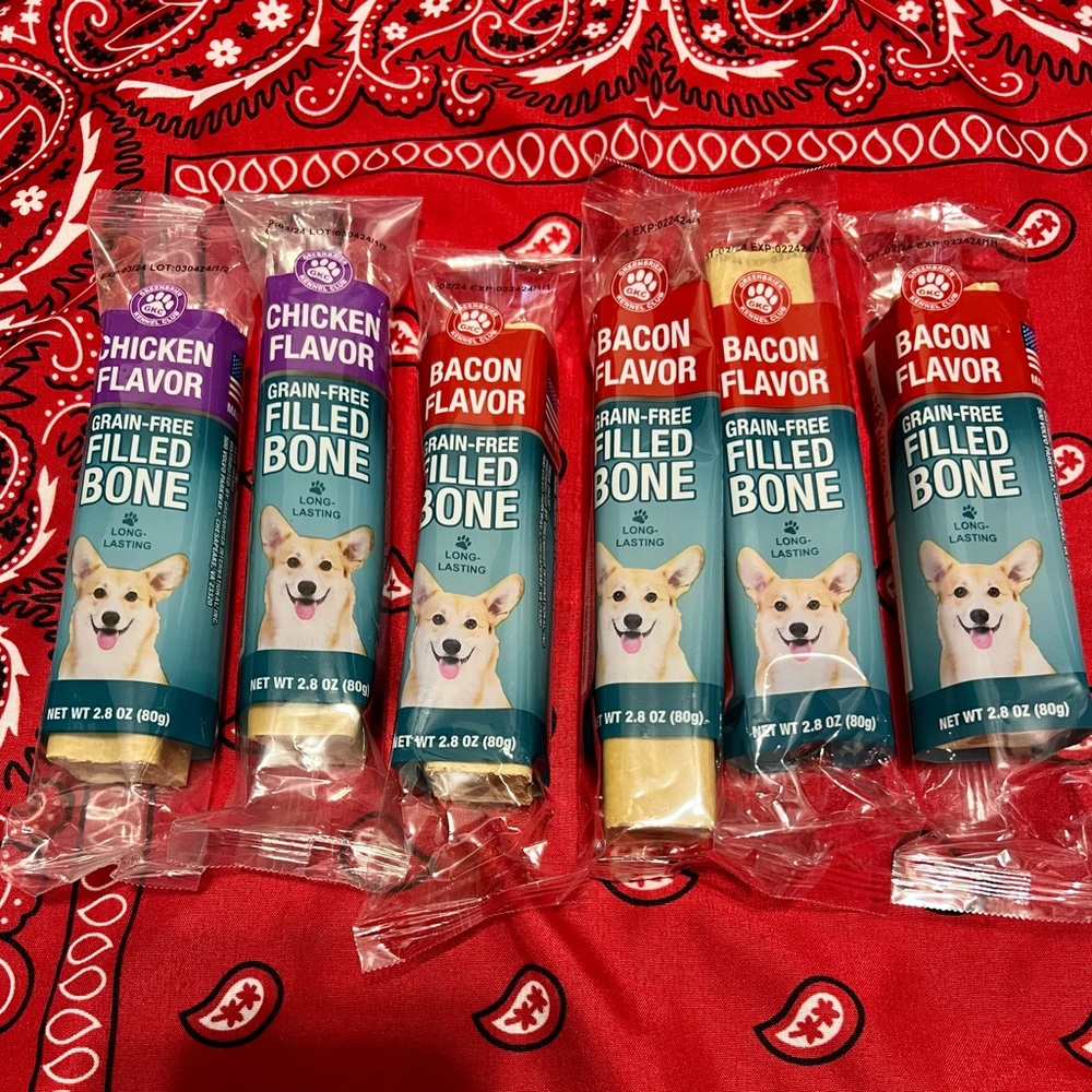 Bacon And Chicken Flavored Grain Free Filled Dog Bones